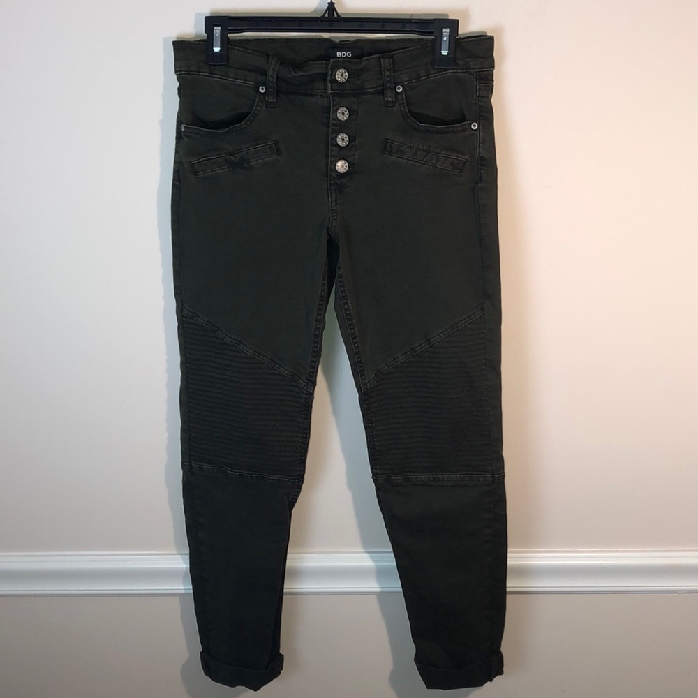Urban Outfitters BDG Army Green High Waist Moto